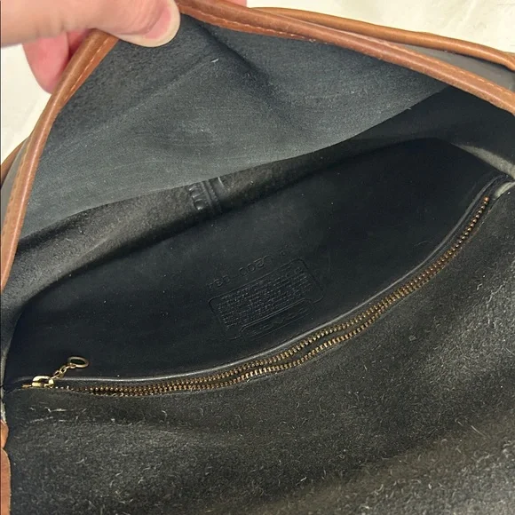 COACH Black and Brown Leather Crossbody Bag - Picture 8 of 11